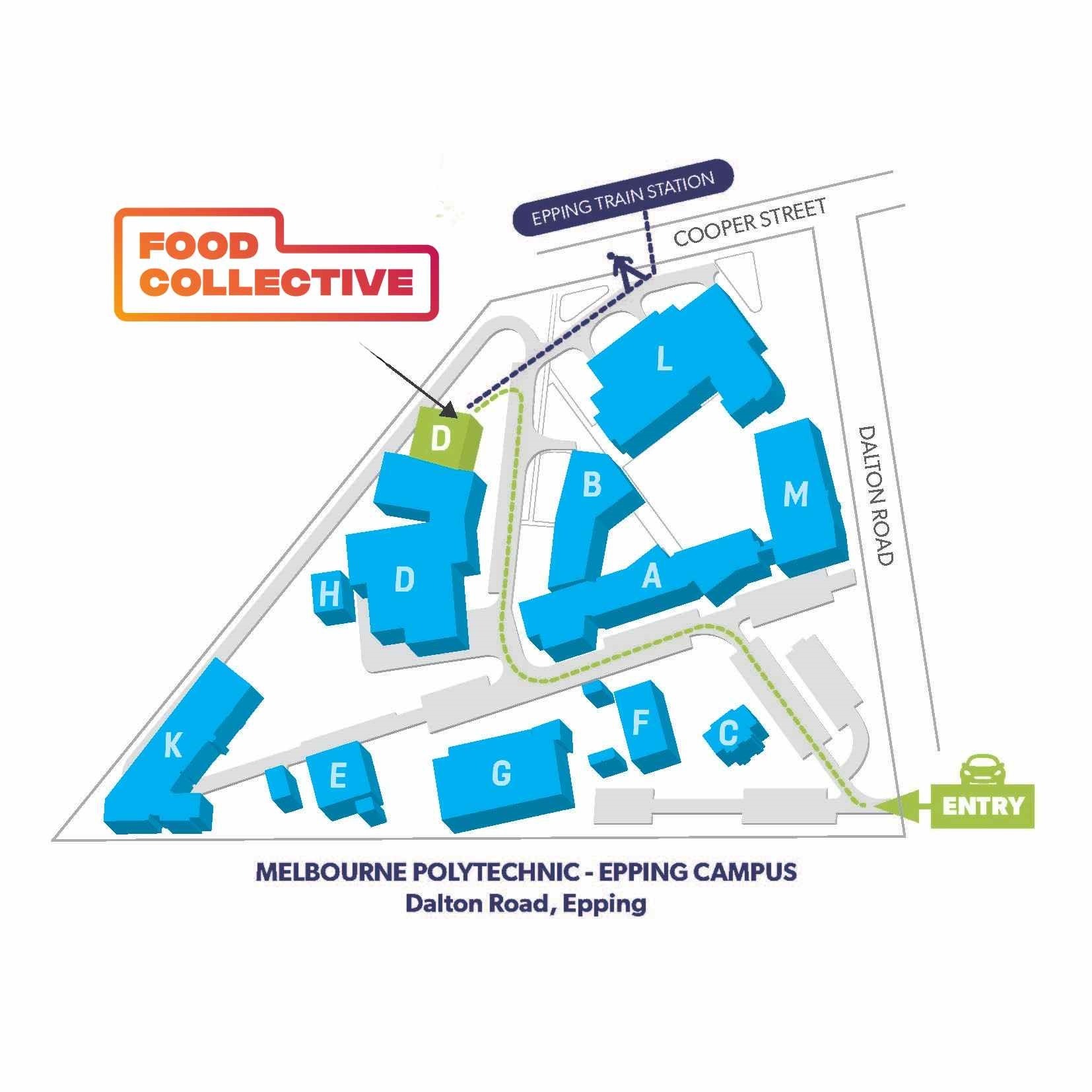 Food Collective Building D map