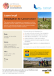 Upcoming Introduction to Conservation Course