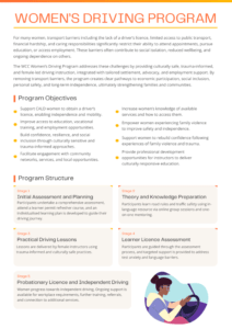 Woman 's driving Program Infographic